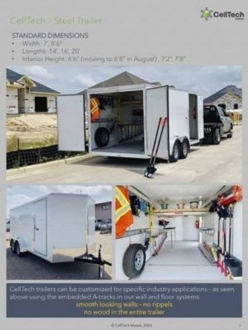 New 7X16 CellTech DOUBLE DOORS Enclosed Cargo Trailer 10 YEAR WARRANTY COMMERCIAL GRADE
