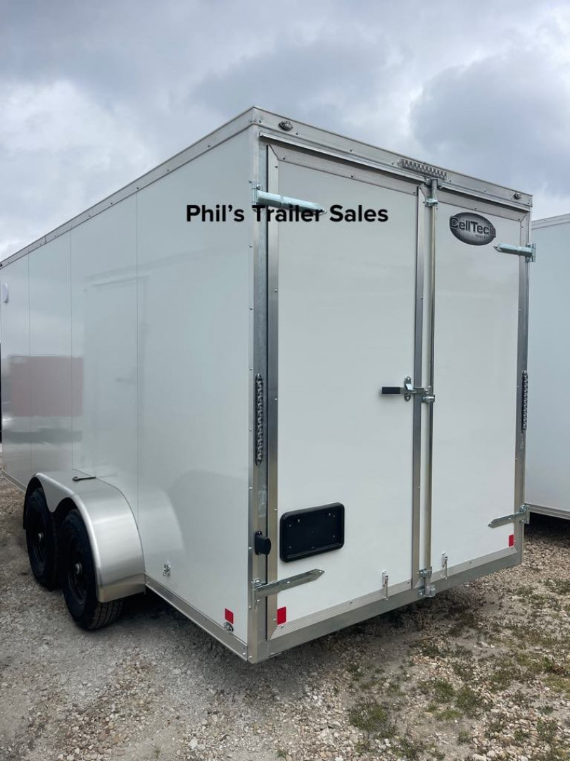 New 7X16 CellTech DOUBLE DOORS Enclosed Cargo Trailer 10 YEAR WARRANTY COMMERCIAL GRADE