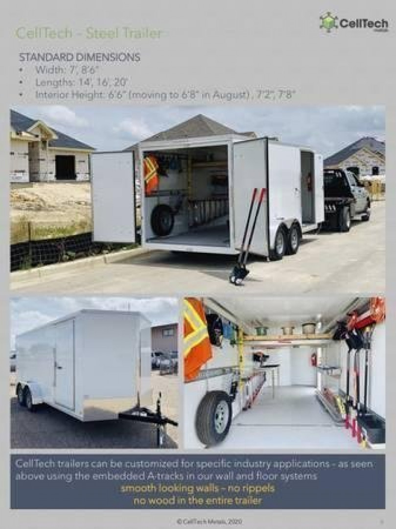 New 7X16 CellTech COMMERCIAL GRADE STEELMOD Enclosed Cargo Trailer COMMERCIAL GRADE