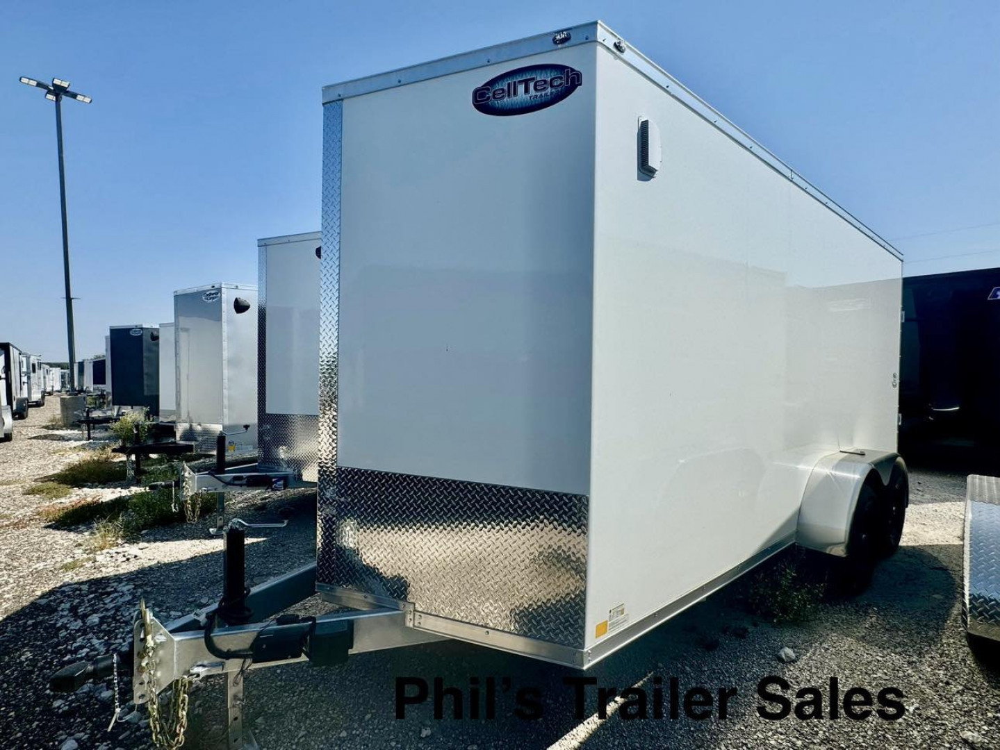 New 7X16 CellTech Ramp Enclosed Cargo Trailer 10 YR WARRANTY COMMERCIAL GRADE