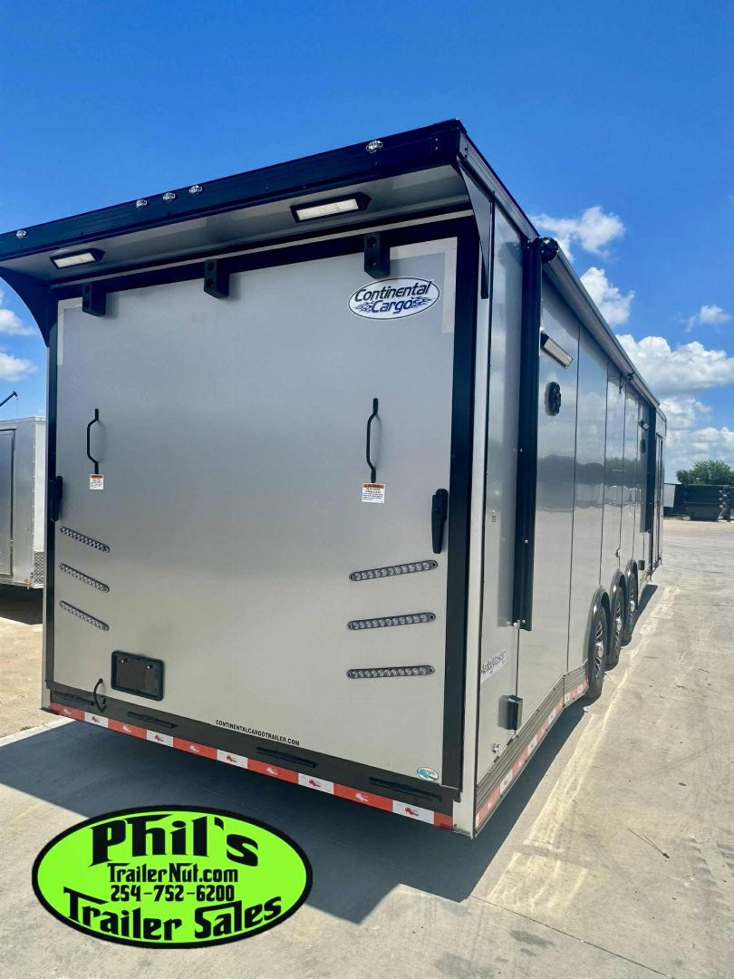New ONLY 1 AT THIS PRICE! GET IT BEFORE IT'S GONE! CONTINENTAL CARGO NEW 85X34 ENCLOSED RACE TRAILER BATHROOM ELECTRIC AWNING CAR HAULER TRAILER CARGO TRAILERS Car / Racing Trailer