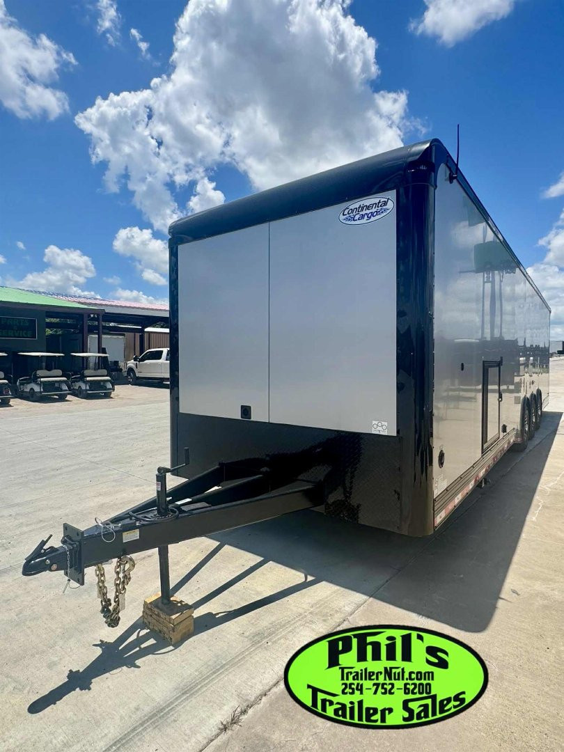 New ONLY 1 AT THIS PRICE! GET IT BEFORE IT'S GONE! CONTINENTAL CARGO NEW 85X34 ENCLOSED RACE TRAILER BATHROOM ELECTRIC AWNING CAR HAULER TRAILER CARGO TRAILERS Car / Racing Trailer