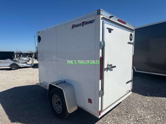New 5x8 + V Nose Wells Cargo Fast Trac Cargo / Enclosed Trailer 5'6'' INTERIOR