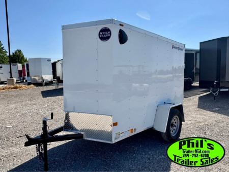 New 5x8 + V Nose Wells Cargo Fast Trac Cargo / Enclosed Trailer 5'6'' INTERIOR