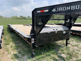New 2026 IRON BULL NEW 102X40 EQUIPMENT TRAILER DRIVE OVER GOOSENECK Utility Trailer