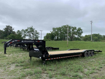 New 2026 IRON BULL NEW 102X40 EQUIPMENT TRAILER DRIVE OVER GOOSENECK Utility Trailer