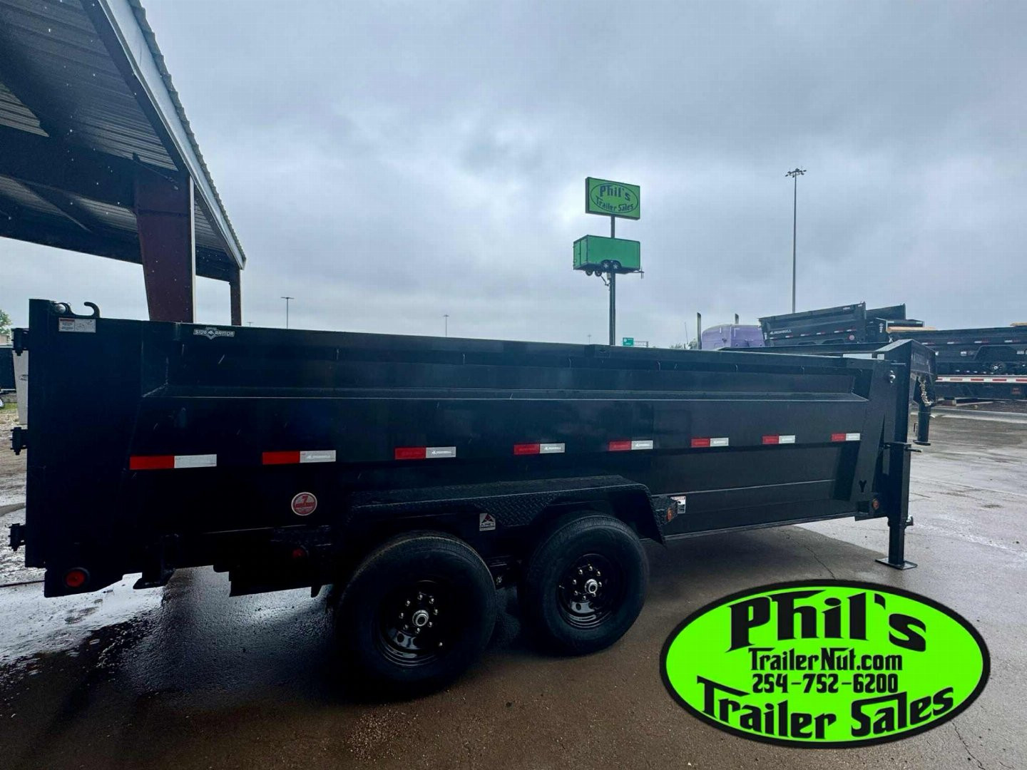 New 2025 IRON BULL NEW 83X16 3 FT SIDE WALLS GOOSENECK DUMP TRAILER OPEN UTILITY Dump Trailer