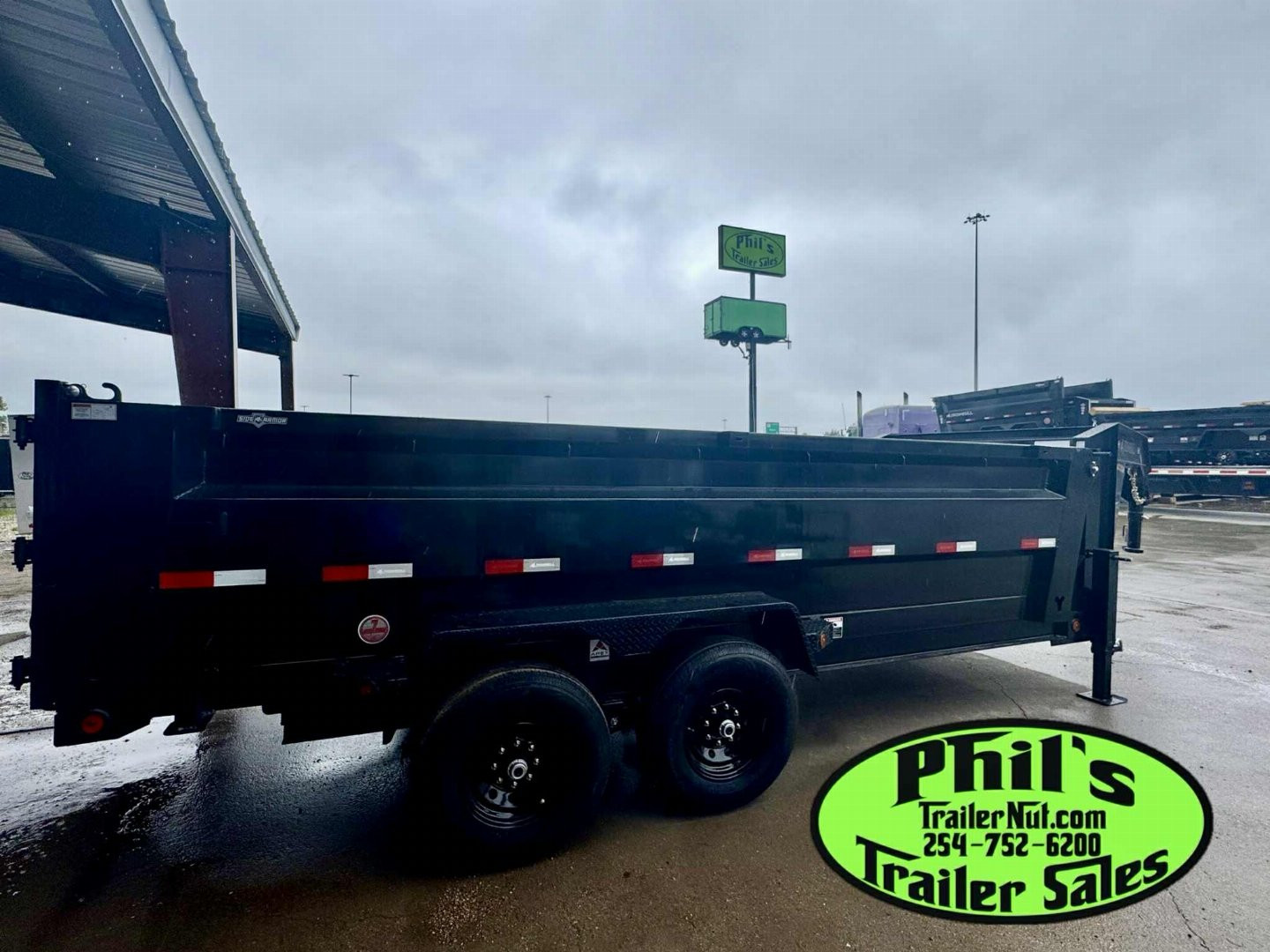 New 2025 IRON BULL NEW 83X16 3 FT SIDE WALLS GOOSENECK DUMP TRAILER OPEN UTILITY Dump Trailer
