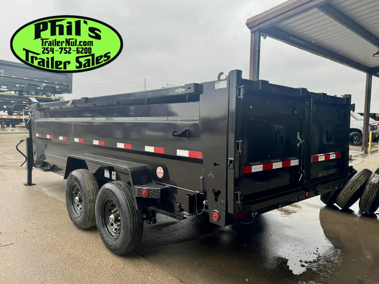 New 2025 IRON BULL NEW 83X16 3 FT SIDE WALLS GOOSENECK DUMP TRAILER OPEN UTILITY Dump Trailer