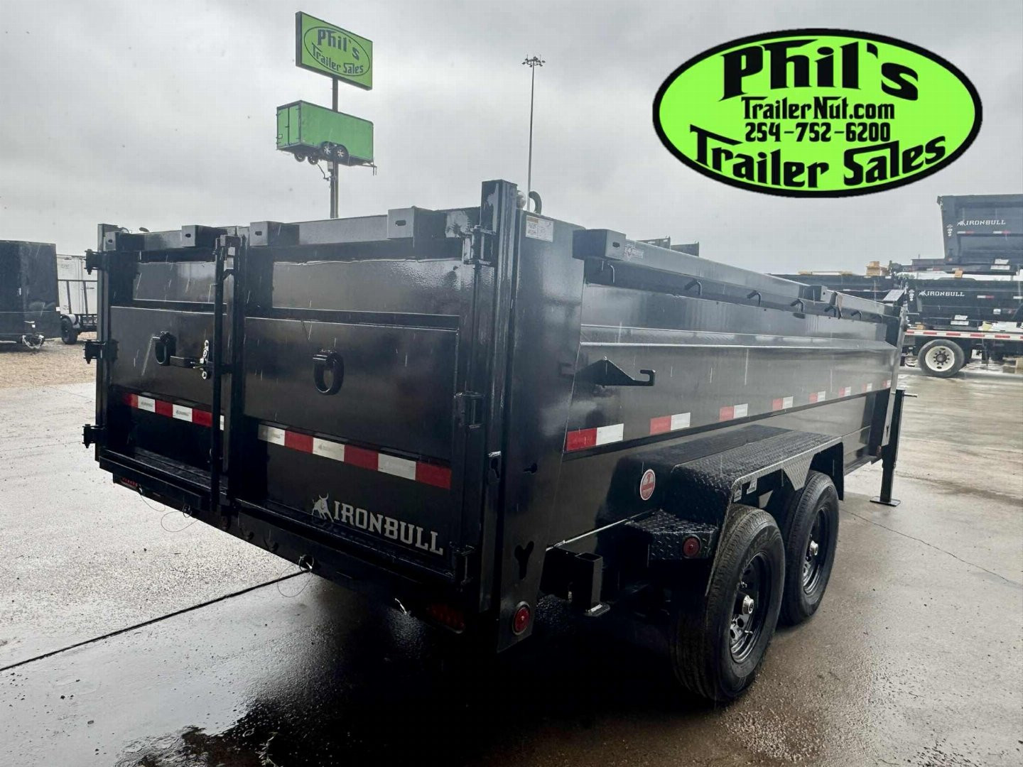 New 2025 IRON BULL NEW 83X16 3 FT SIDE WALLS GOOSENECK DUMP TRAILER OPEN UTILITY Dump Trailer
