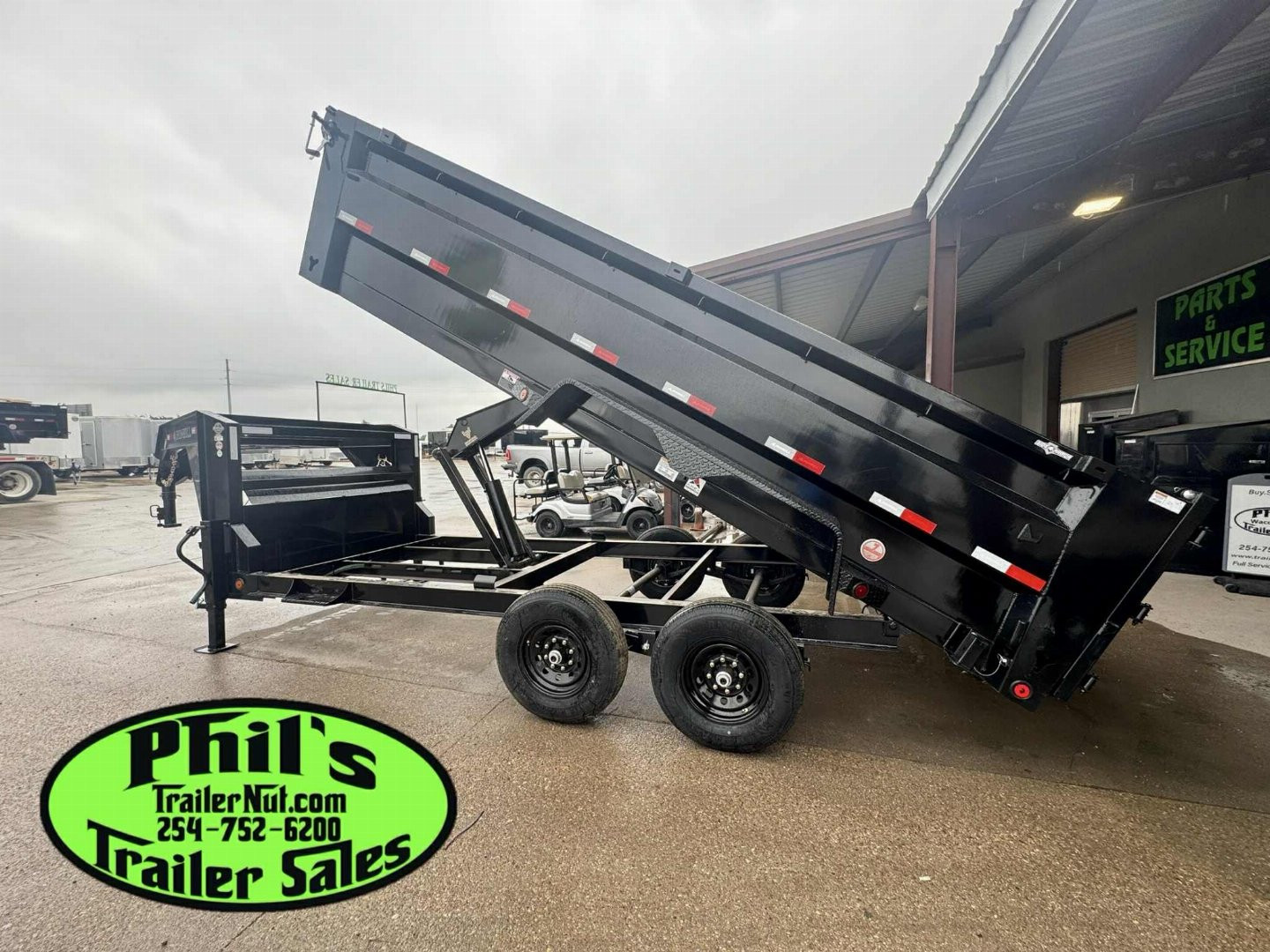 New 2025 IRON BULL NEW 83X16 3 FT SIDE WALLS GOOSENECK DUMP TRAILER OPEN UTILITY Dump Trailer