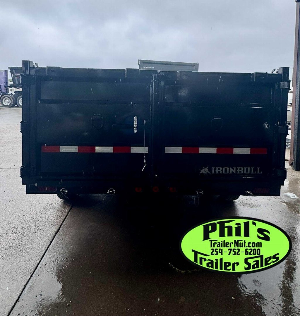 New 2025 IRON BULL NEW 83X16 3 FT SIDE WALLS GOOSENECK DUMP TRAILER OPEN UTILITY Dump Trailer