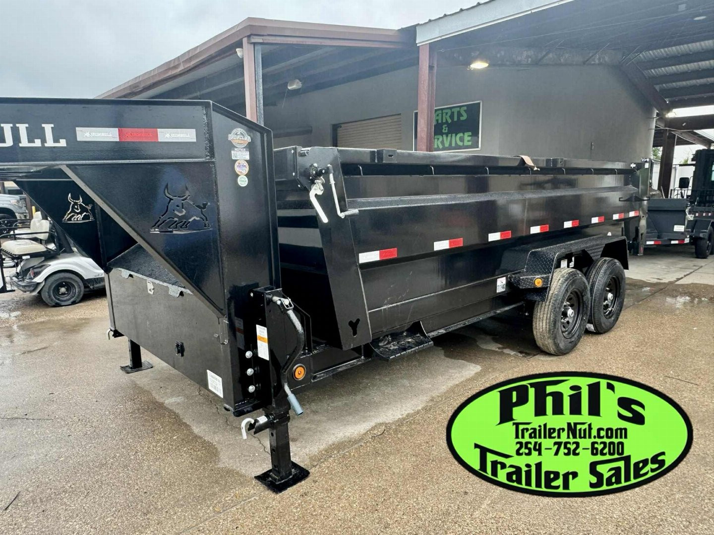New 2025 IRON BULL NEW 83X16 3 FT SIDE WALLS GOOSENECK DUMP TRAILER OPEN UTILITY Dump Trailer
