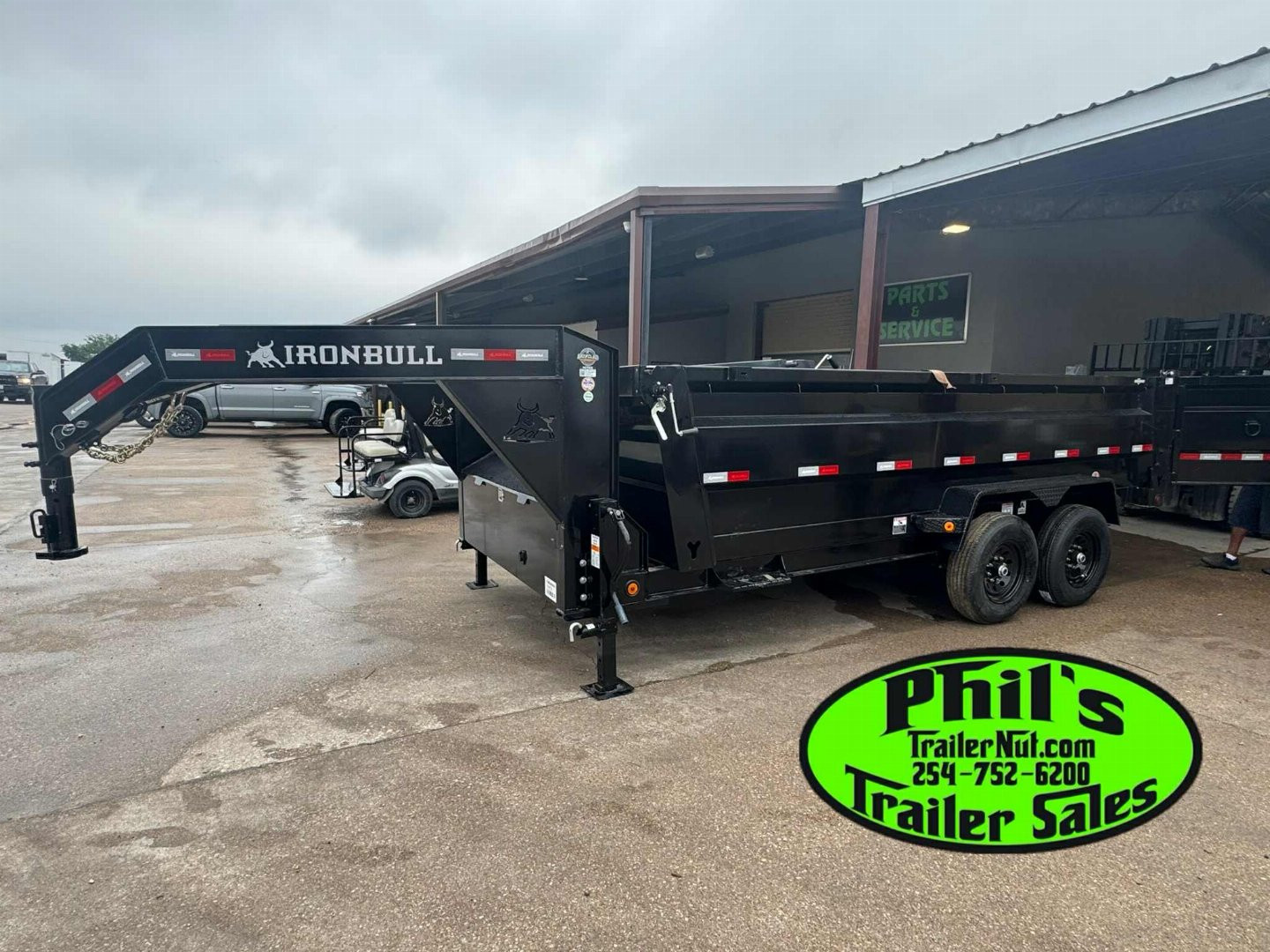New 2025 IRON BULL NEW 83X16 3 FT SIDE WALLS GOOSENECK DUMP TRAILER OPEN UTILITY Dump Trailer