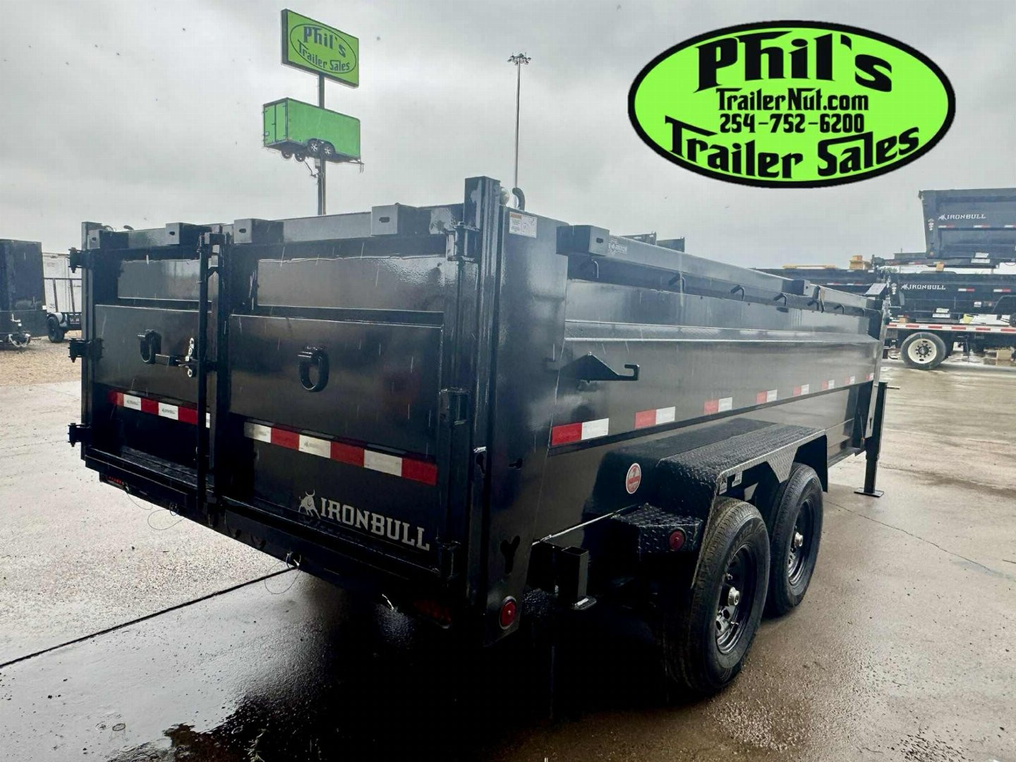 New 2025 IRON BULL NEW 83X16 3 FT SIDE WALLS GOOSENECK DUMP TRAILER OPEN UTILITY Dump Trailer