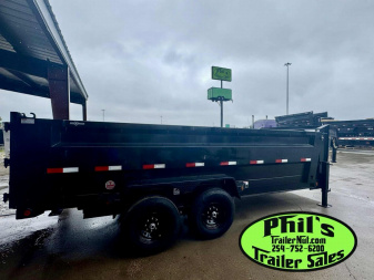 New 2025 IRON BULL NEW 83X16 3 FT SIDE WALLS GOOSENECK DUMP TRAILER OPEN UTILITY Dump Trailer
