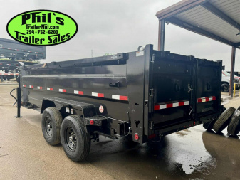 New 2025 IRON BULL NEW 83X16 3 FT SIDE WALLS GOOSENECK DUMP TRAILER OPEN UTILITY Dump Trailer