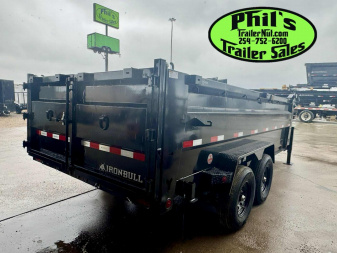New 2025 IRON BULL NEW 83X16 3 FT SIDE WALLS GOOSENECK DUMP TRAILER OPEN UTILITY Dump Trailer