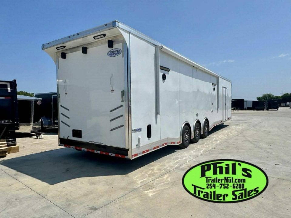 New Continental Cargo NEW 85X44 ENCLOSED CAR RACE TRAILER BATHROOM CAR HAULER Car / Racing Trailer DUAL MINI SPLIT