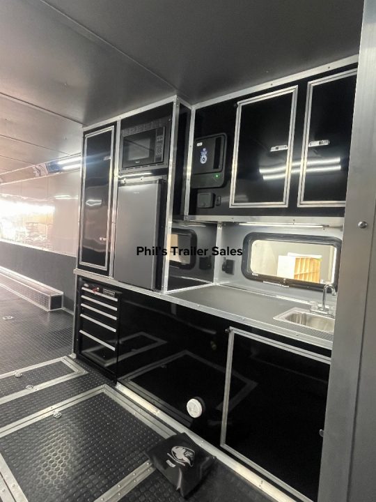 New Continental Cargo NEW 85X44 ENCLOSED CAR RACE TRAILER BATHROOM CAR HAULER Car / Racing Trailer DUAL MINI SPLIT