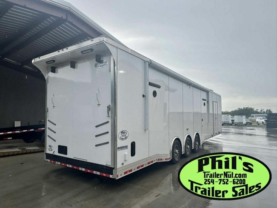 New Continental Cargo NEW 85X44 ENCLOSED CAR RACE TRAILER BATHROOM CAR HAULER Car / Racing Trailer DUAL MINI SPLIT