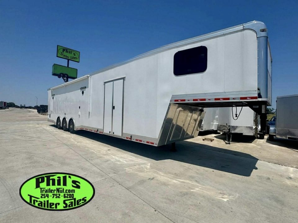 New Continental Cargo NEW 85X44 ENCLOSED CAR RACE TRAILER BATHROOM CAR HAULER Car / Racing Trailer DUAL MINI SPLIT