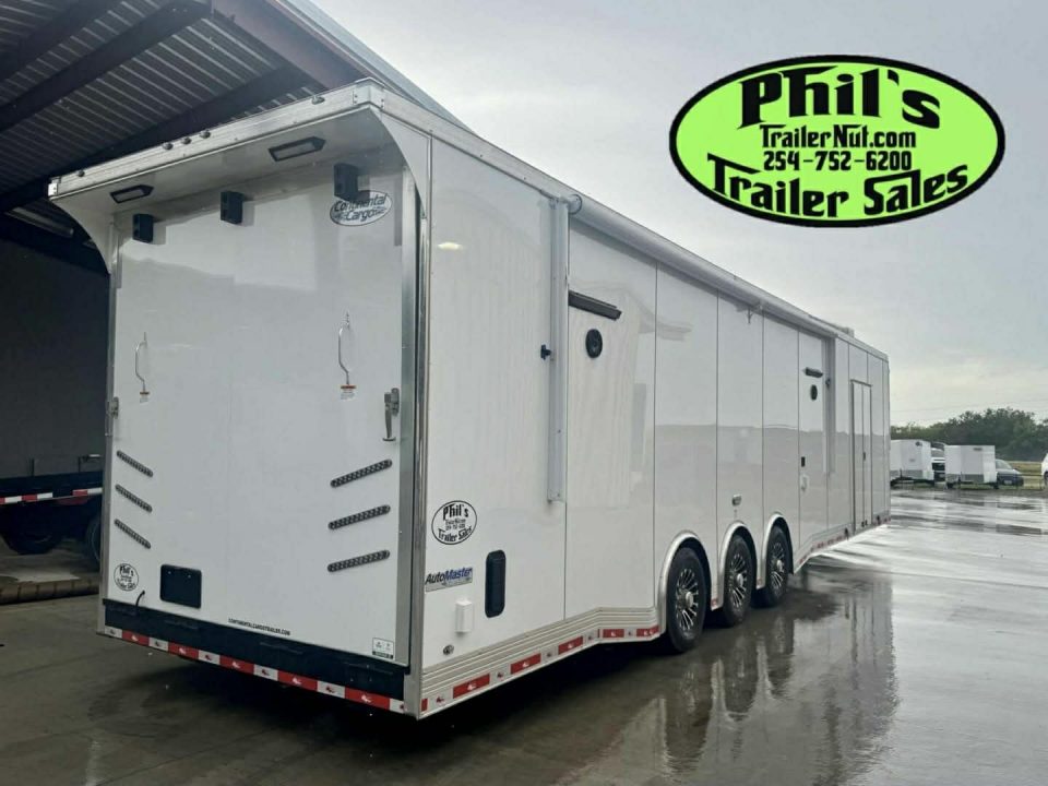 New Continental Cargo NEW 85X44 ENCLOSED CAR RACE TRAILER BATHROOM CAR HAULER Car / Racing Trailer DUAL MINI SPLIT