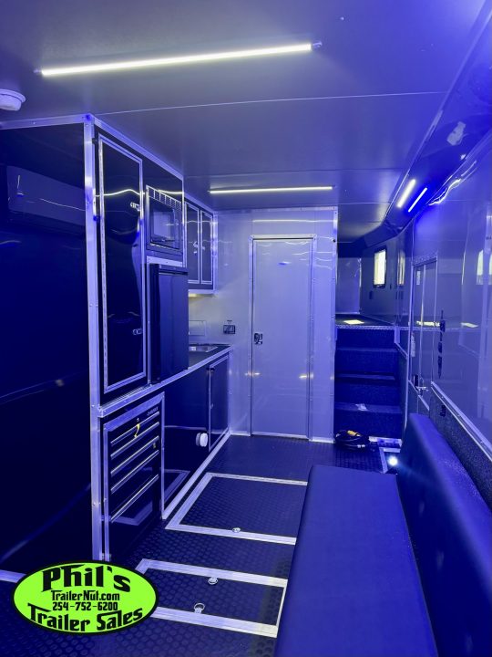 New Continental Cargo NEW 85X44 ENCLOSED CAR RACE TRAILER BATHROOM CAR HAULER Car / Racing Trailer DUAL MINI SPLIT
