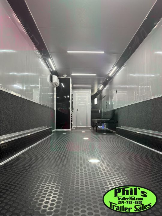 New Continental Cargo NEW 85X44 ENCLOSED CAR RACE TRAILER BATHROOM CAR HAULER Car / Racing Trailer DUAL MINI SPLIT