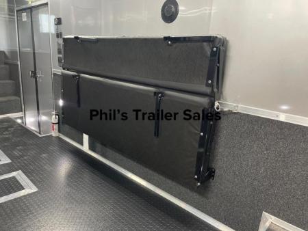 New Continental Cargo NEW 85X44 ENCLOSED CAR RACE TRAILER BATHROOM CAR HAULER Car / Racing Trailer DUAL MINI SPLIT