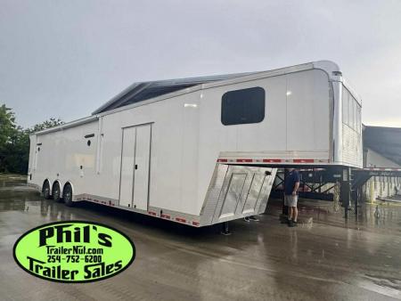 New Continental Cargo NEW 85X44 ENCLOSED CAR RACE TRAILER BATHROOM CAR HAULER Car / Racing Trailer DUAL MINI SPLIT