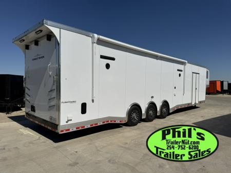 New Continental Cargo NEW 85X44 ENCLOSED CAR RACE TRAILER BATHROOM CAR HAULER Car / Racing Trailer DUAL MINI SPLIT