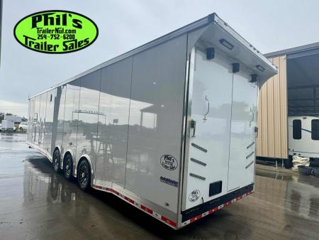 New Continental Cargo NEW 85X44 ENCLOSED CAR RACE TRAILER BATHROOM CAR HAULER Car / Racing Trailer DUAL MINI SPLIT