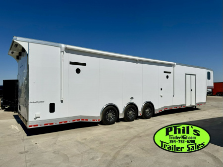 New Continental Cargo NEW 85X44 ENCLOSED CAR RACE TRAILER BATHROOM CAR HAULER Car / Racing Trailer DUAL MINI SPLIT