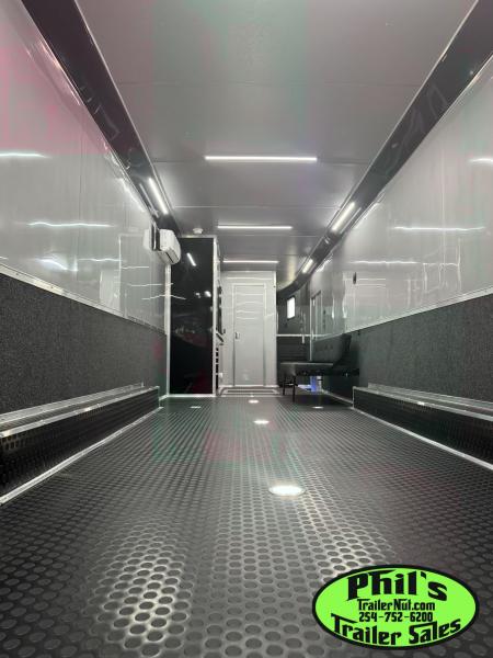 New Continental Cargo NEW 85X44 ENCLOSED CAR RACE TRAILER BATHROOM CAR HAULER Car / Racing Trailer DUAL MINI SPLIT