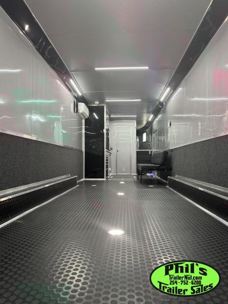 New Continental Cargo NEW 85X44 ENCLOSED CAR RACE TRAILER BATHROOM CAR HAULER Car / Racing Trailer DUAL MINI SPLIT