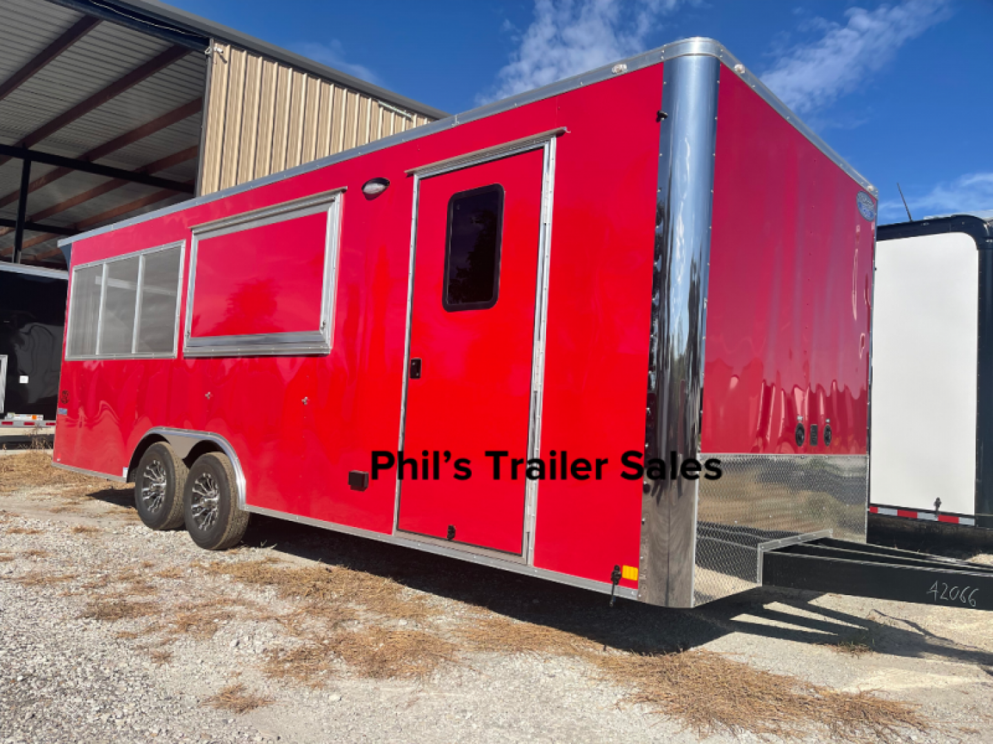 New Porch Trailer 8 5 x 22  Concession Trailer  Loaded out BBQ Trailer