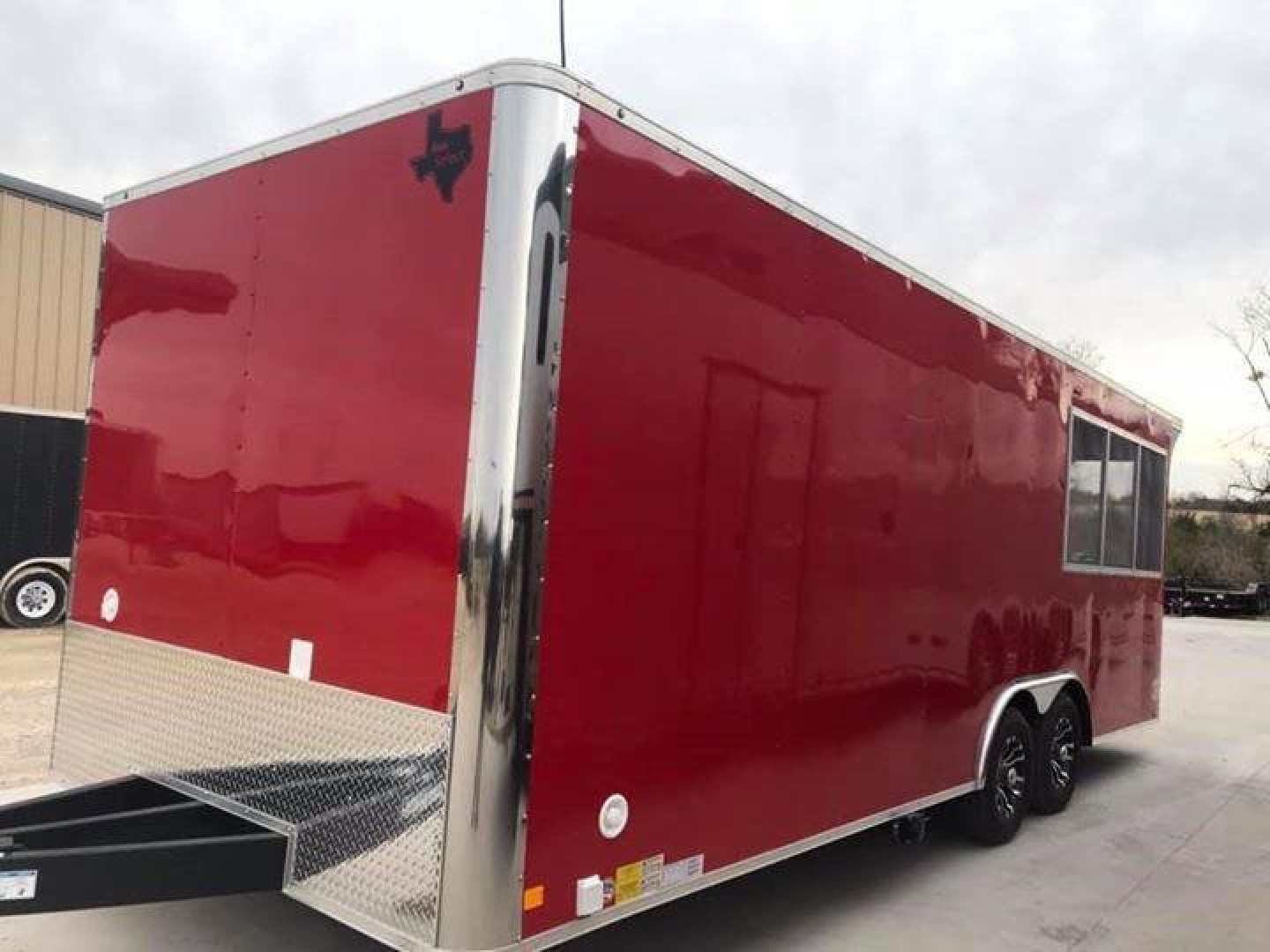 New Porch Trailer 8 5 x 22  Concession Trailer  Loaded out BBQ Trailer