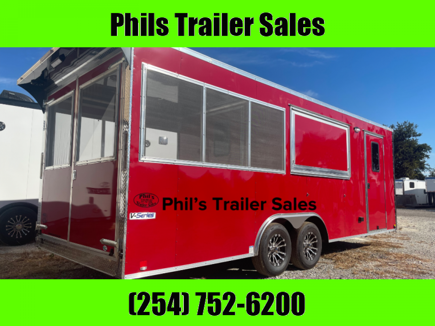 New Porch Trailer 8 5 x 22  Concession Trailer  Loaded out BBQ Trailer