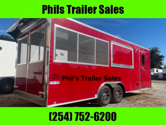 New Porch Trailer 8 5 x 22  Concession Trailer  Loaded out BBQ Trailer