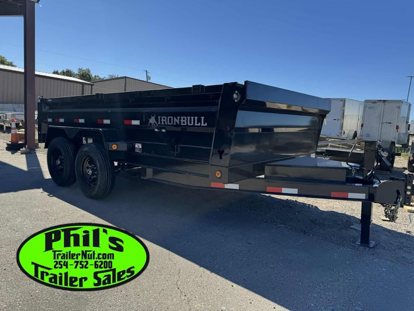 New Iron Bull NEW 83X14 DUMP TRAILER OPEN UTILITY W/TARP AND RAMP Dump Trailer NEW ALUMINUM RAMPS