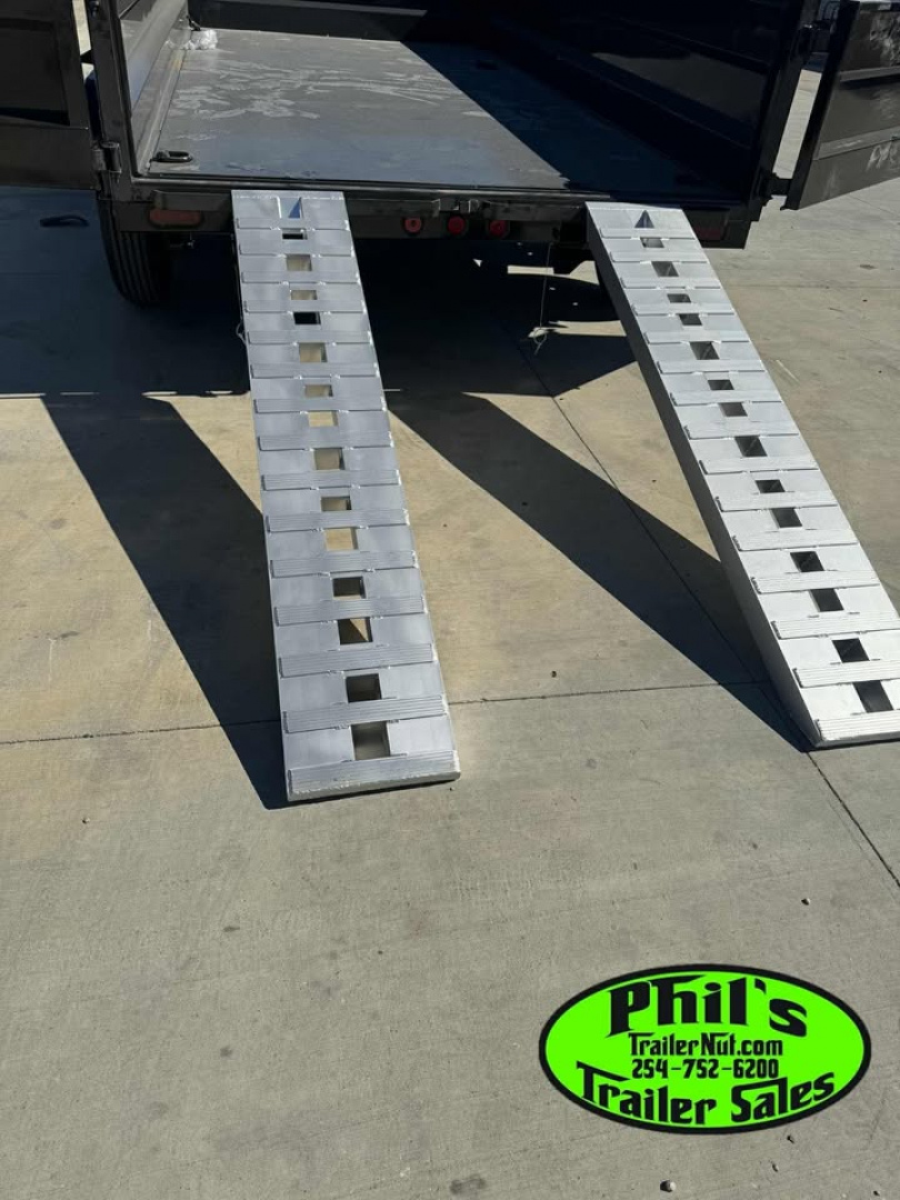 New Iron Bull NEW 83X14 DUMP TRAILER OPEN UTILITY W/TARP AND RAMP Dump Trailer NEW ALUMINUM RAMPS