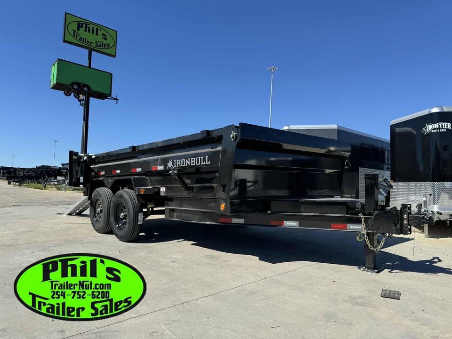 New Iron Bull NEW 83X14 DUMP TRAILER OPEN UTILITY W/TARP AND RAMP Dump Trailer NEW ALUMINUM RAMPS