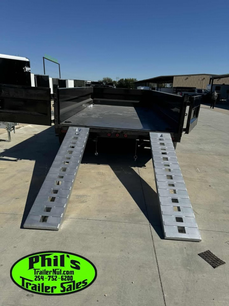 New Iron Bull NEW 83X14 DUMP TRAILER OPEN UTILITY W/TARP AND RAMP Dump Trailer NEW ALUMINUM RAMPS