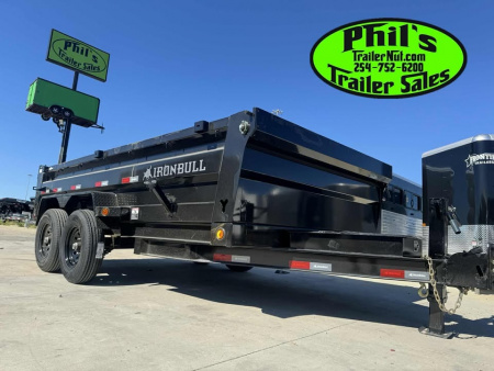 New Iron Bull NEW 83X14 DUMP TRAILER OPEN UTILITY W/TARP AND RAMP Dump Trailer NEW ALUMINUM RAMPS