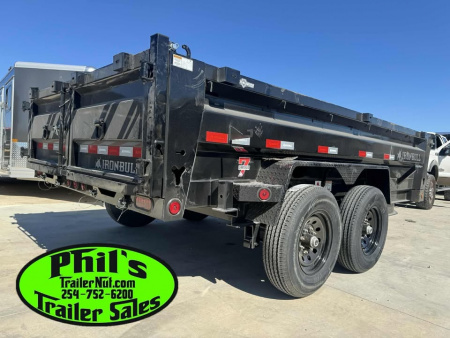 New Iron Bull NEW 83X14 DUMP TRAILER OPEN UTILITY W/TARP AND RAMP Dump Trailer NEW ALUMINUM RAMPS