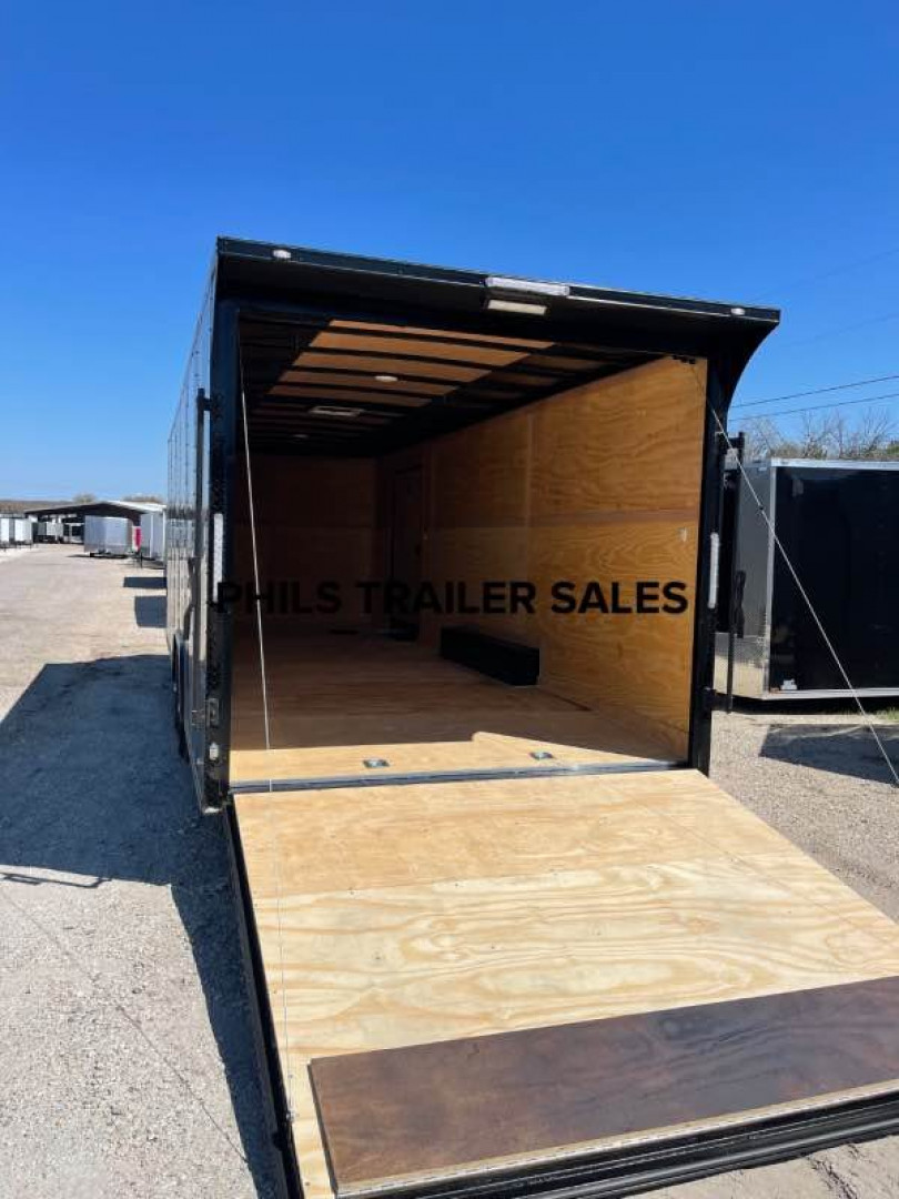 New 28' Continental Cargo BLACK OUT ENCLOSED TRAILER Car / Racing Trailer ALUMINUM WHEELS & WING