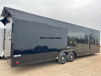 New 28' Continental Cargo BLACK OUT ENCLOSED TRAILER Car / Racing Trailer ALUMINUM WHEELS & WING
