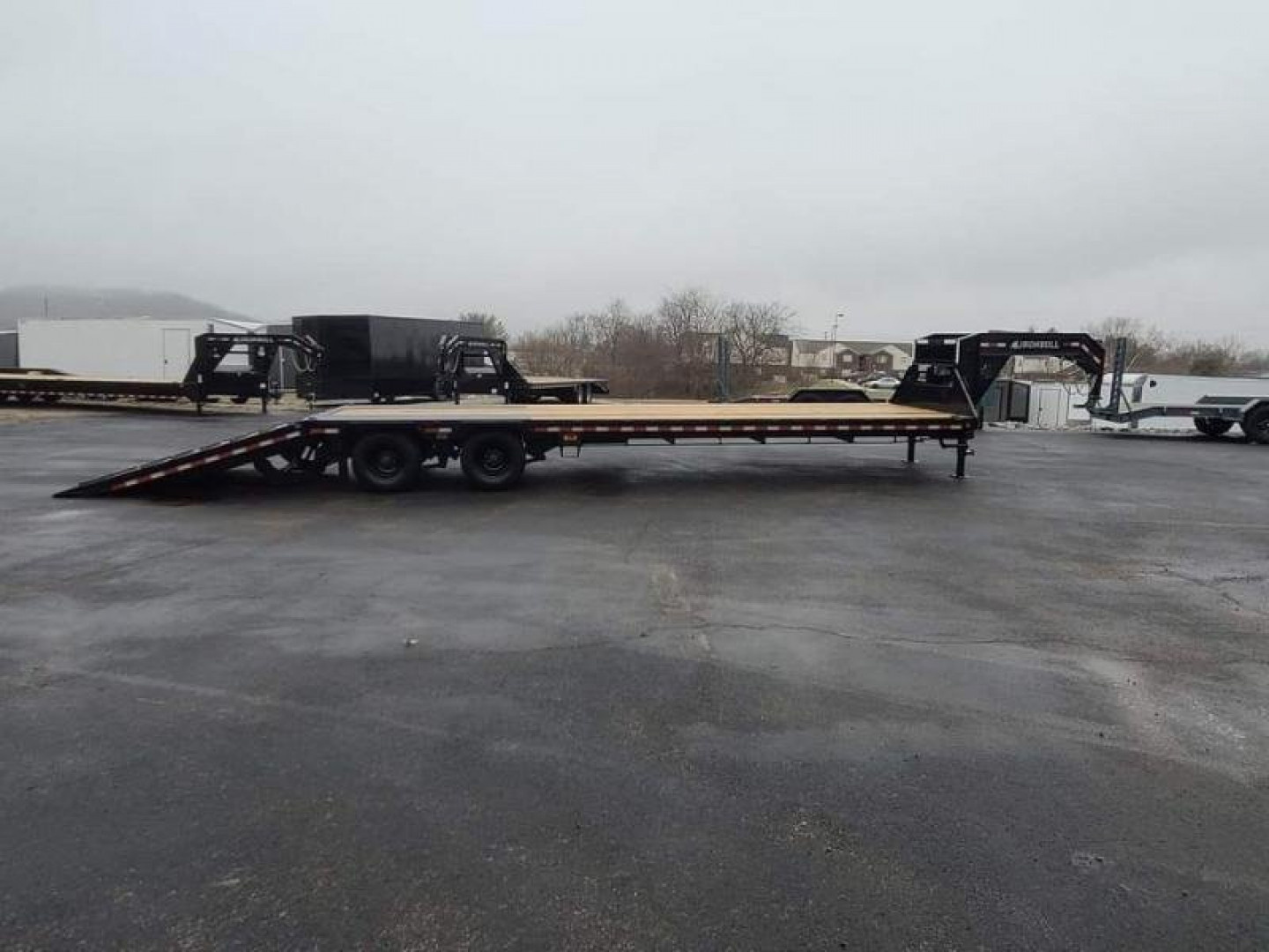 New 2026 Iron Bull 34' TANDEM DUAL TRAILER 9' HYDRALIC DOVE GOOSENECK Equipment Trailer