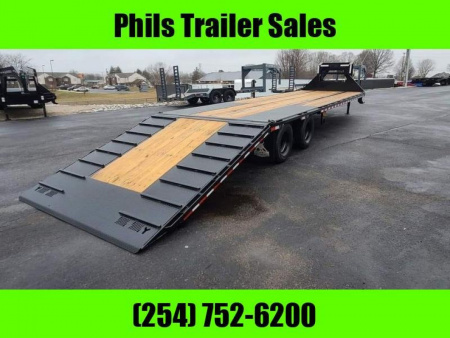 New 2026 Iron Bull 34' TANDEM DUAL TRAILER 9' HYDRALIC DOVE GOOSENECK Equipment Trailer